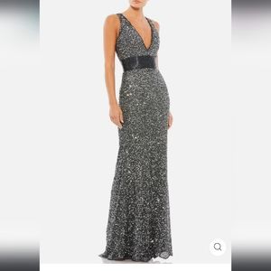 Mac Duggal Beaded Dress with Sequins